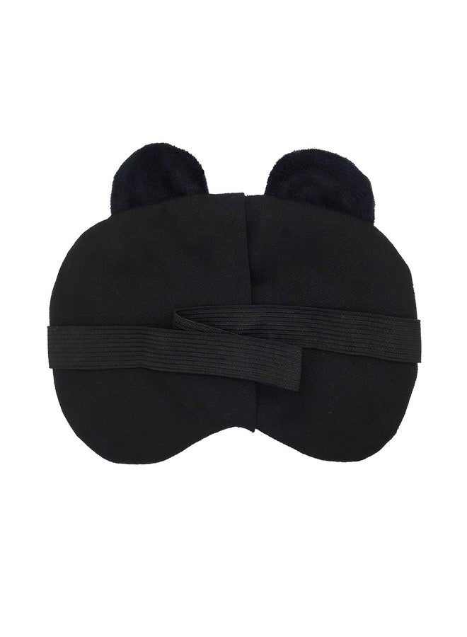 Jenna™ Cute Fur Sleeping Eye Shade Mask Cover for Insomnia, Meditation, Puffy Eyes and Dark Circles Panda Blue - Image 2