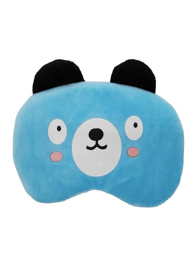 Jenna™ Cute Fur Sleeping Eye Shade Mask Cover for Insomnia, Meditation, Puffy Eyes and Dark Circles Panda Blue - Image 1