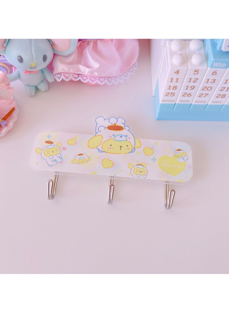 عام 4 قطع خطافات مفاتيح حائط كرتونية كرتونية لتعليق خطافات مفاتيح حائط كوايي لغرفة نوم الحمام خطافات لاصقة مبتكرة - Image 4