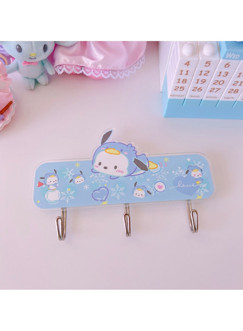 عام 4 قطع خطافات مفاتيح حائط كرتونية كرتونية لتعليق خطافات مفاتيح حائط كوايي لغرفة نوم الحمام خطافات لاصقة مبتكرة - Image 5