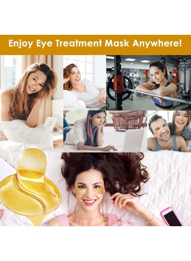Felico Under Eye Patches, 24K Gold Eye Mask, 60PCS Under Eye Mask, Collagen Gel Pads Patch Treatments for Lighten Wrinkles Puffy Eyes Dark Circles Anti-Aging Moisturizing, Fine Lines Eye Bags Women Men - Image 5