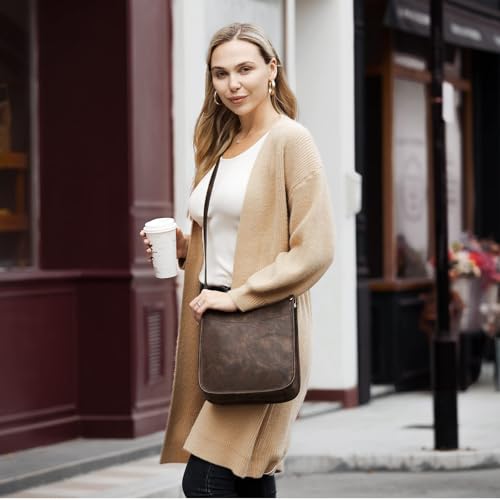 CLUCI Crossbody Bag Purse for Women 2Pcs Leather Hobo Handbag Wallet Set With 2Adjustable Guitar Strap Shoulder Handbag - Image 2