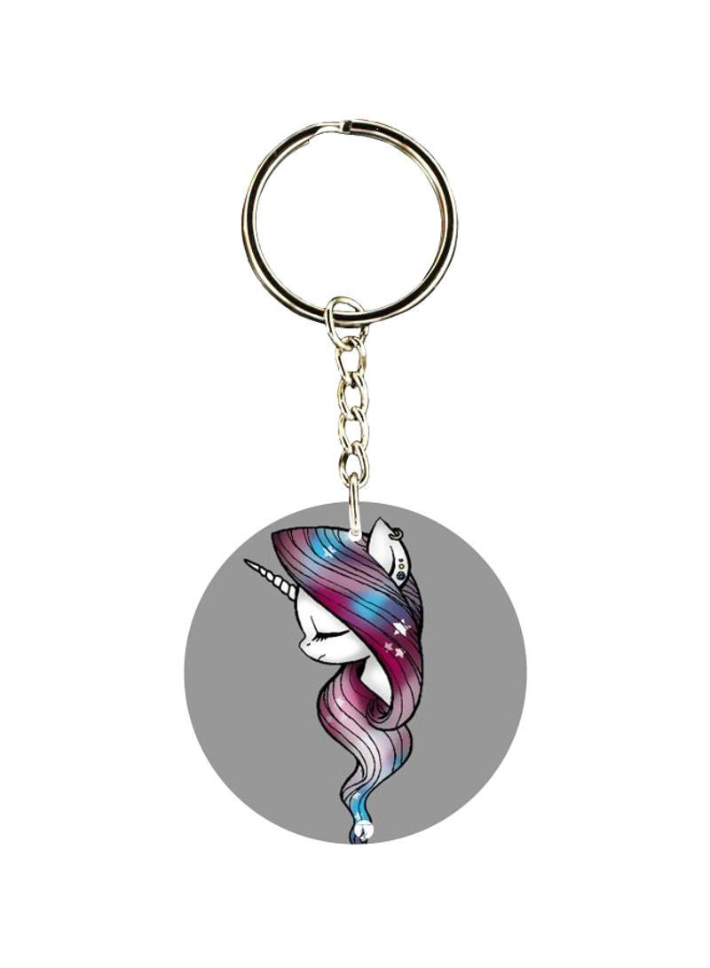 Cartoon Printed Dual Sided Keychain