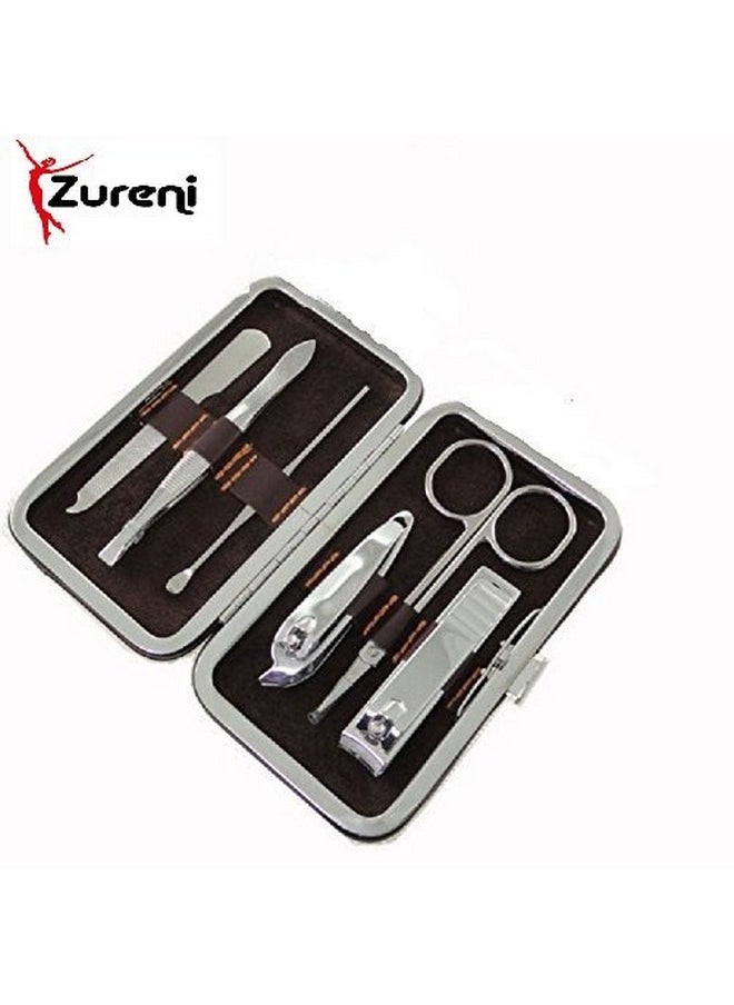 Zureni 6Pcs Stainless Steel Nail Clipper Set Manicure Pedicure Set Grooming Kit With Pu Leather Case For Tools  - Image 2