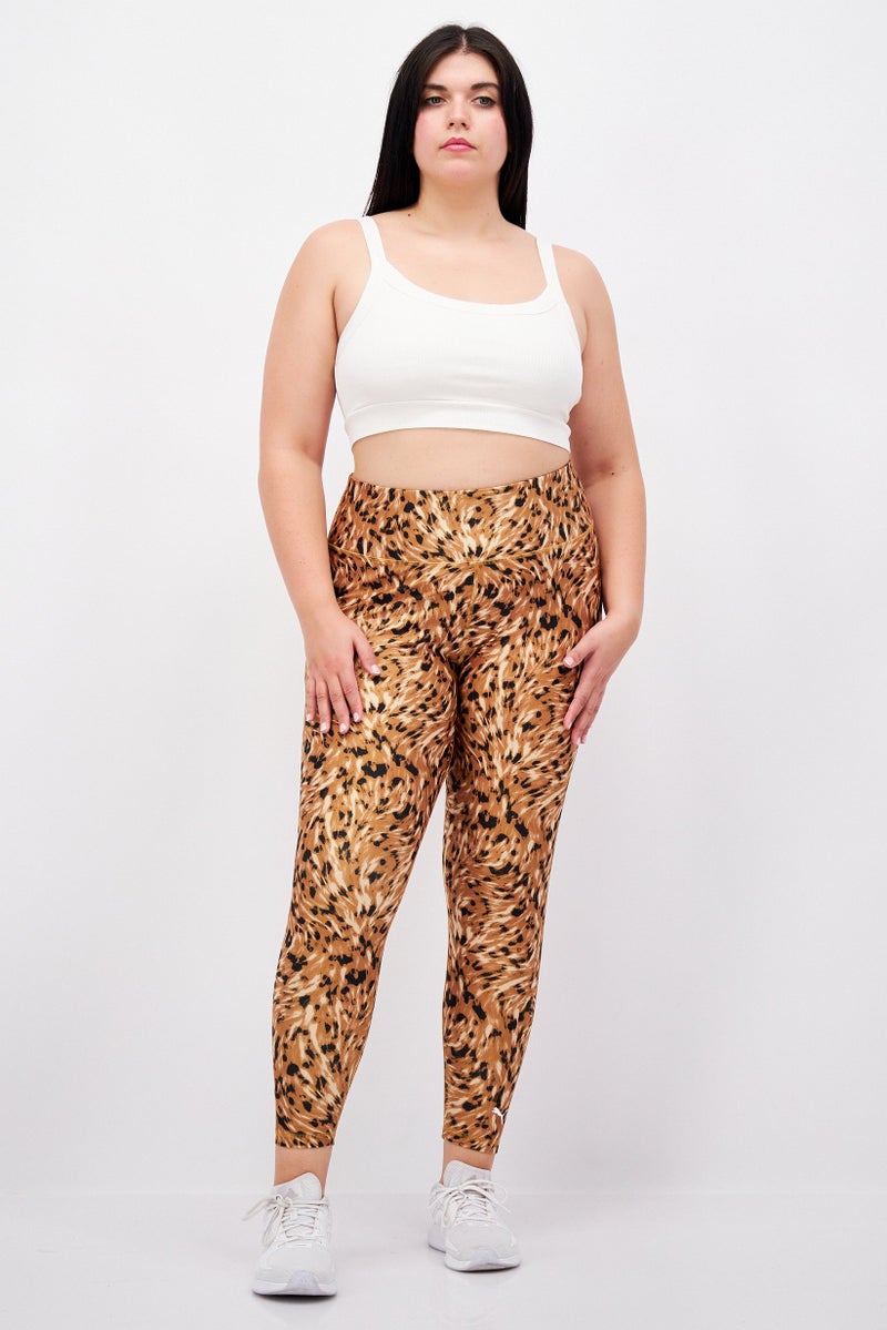 PUMA سراويل رياضية نسائية للياقة البدنية، مزيج بني - Image 4