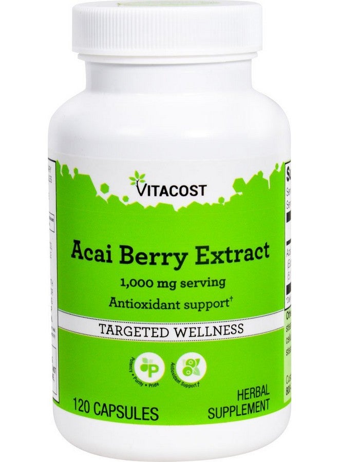 Vitacost Brand Vitacost Acai Berry Extract - 1000 mg per Serving- 120 Capsules - Image 1