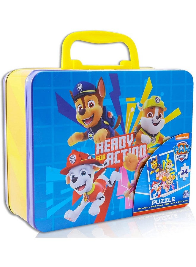 PAW PATROL صندوق غداء معدني 24 قطعة (7.75" × 6.25" × 3.25") - Image 1