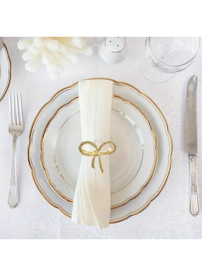 4 قطع حلقات مناديل فراشة أنيقة ذهبية فضية وردية ذهبية سوداء سبيكة زفاف عشاء حفلة ديكور منزلي - Image 4