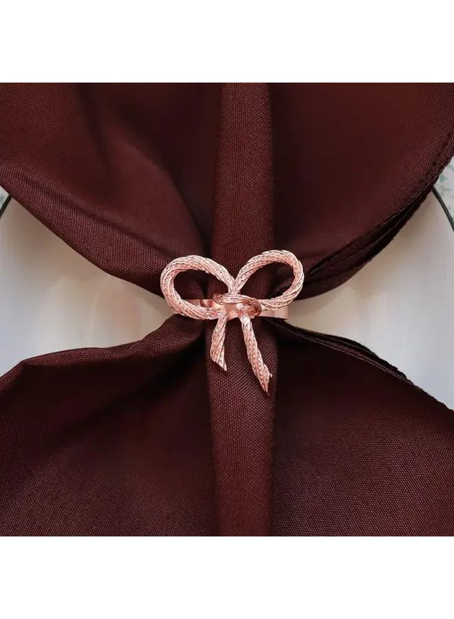 4 قطع حلقات مناديل فراشة أنيقة ذهبية فضية وردية ذهبية سوداء سبيكة زفاف عشاء حفلة ديكور منزلي - Image 5