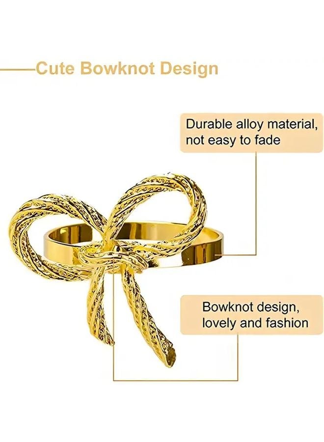 4 قطع حلقات مناديل فراشة أنيقة ذهبية فضية وردية ذهبية سوداء سبيكة زفاف عشاء حفلة ديكور منزلي - Image 3