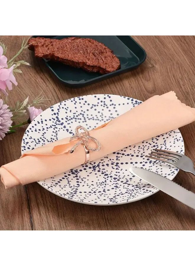 4 قطع حلقات مناديل فراشة أنيقة ذهبية فضية وردية ذهبية سوداء سبيكة زفاف عشاء حفلة ديكور منزلي - Image 1