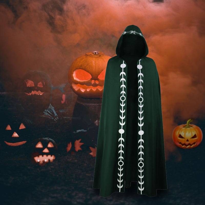 Halloween Hooded Cloak: Red Size L High-Quality Soft Polyester Comfortable - Easy To Put On And Take Off Long Cloak for Halloween Cosplay, Witch Vampire Role Play, Party Decor - Image 5