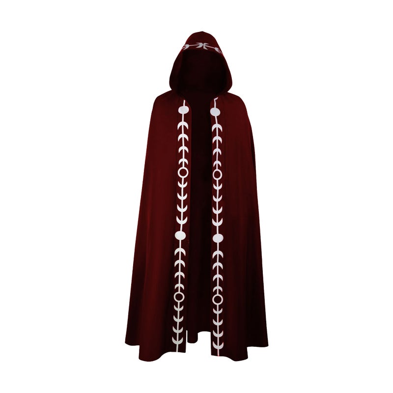 Halloween Hooded Cloak: Red Size L High-Quality Soft Polyester Comfortable - Easy To Put On And Take Off Long Cloak for Halloween Cosplay, Witch Vampire Role Play, Party Decor - Image 1