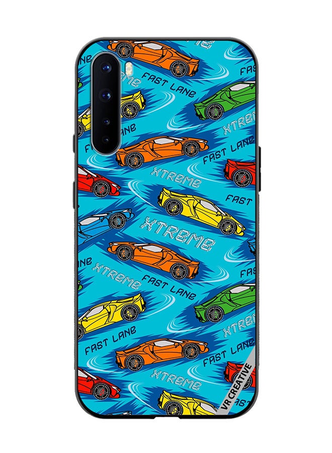 VR CREATIVE Protective Case Cover For OnePlus Nord Abstract Seamless Pattern With Sport Cars Design Multicolour - Image 1