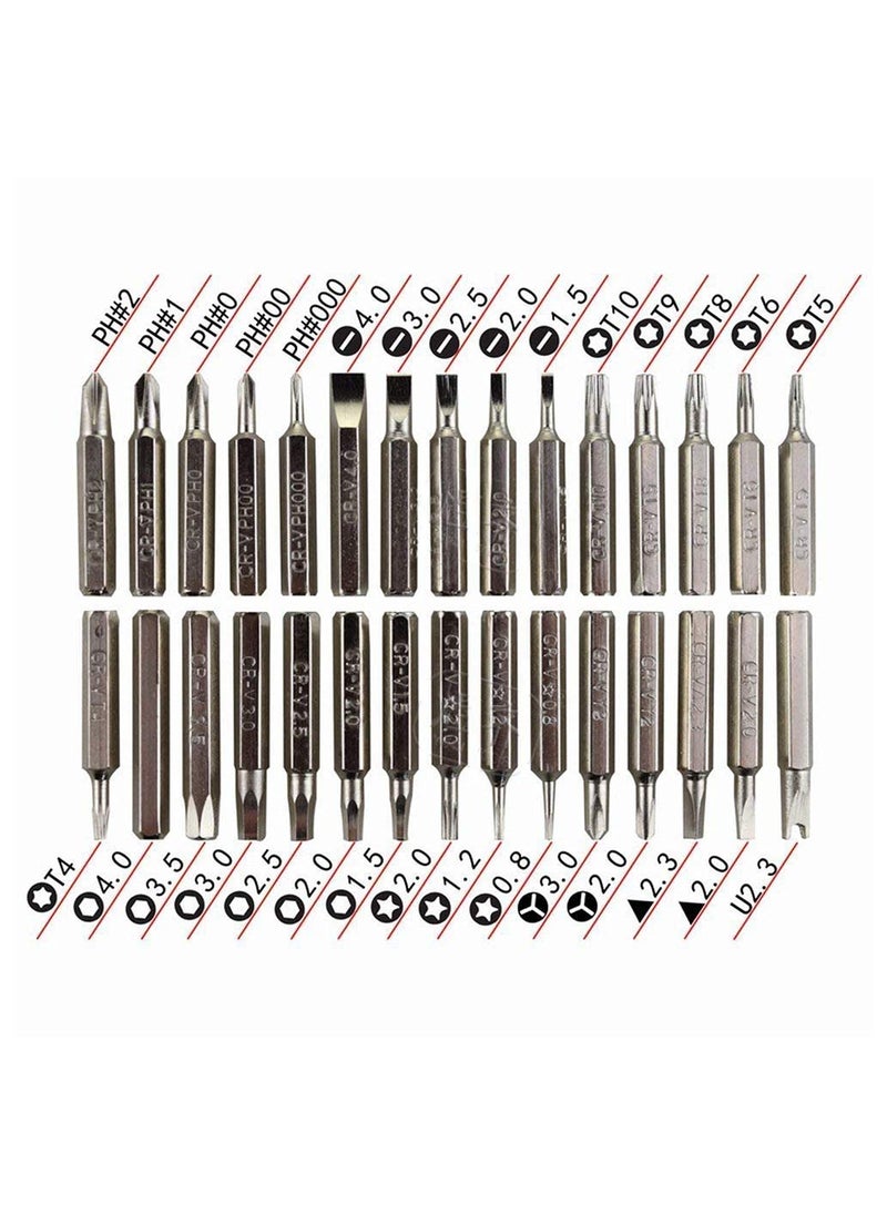 Orayan 32In1 Mini Precision Screwdriver Bits Set with Magnetic Flexible Extension Rod Screwdriver Set For Mobile Laptop CameraMultipurpose Application 1 Piece Random Color  - Image 2