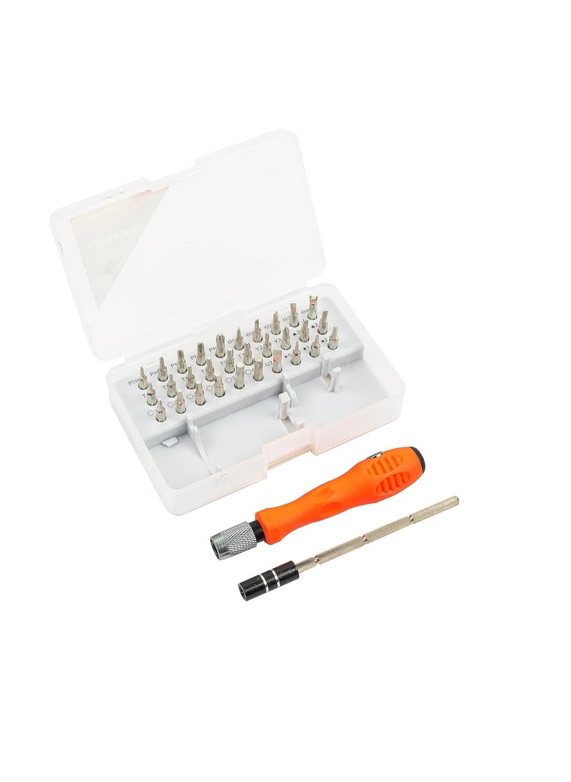 Orayan 32In1 Mini Precision Screwdriver Bits Set with Magnetic Flexible Extension Rod Screwdriver Set For Mobile Laptop CameraMultipurpose Application 1 Piece Random Color  - Image 1