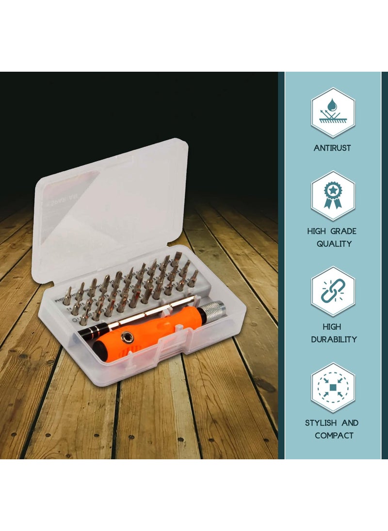 Orayan 32In1 Mini Precision Screwdriver Bits Set with Magnetic Flexible Extension Rod Screwdriver Set For Mobile Laptop CameraMultipurpose Application 1 Piece Random Color  - Image 4