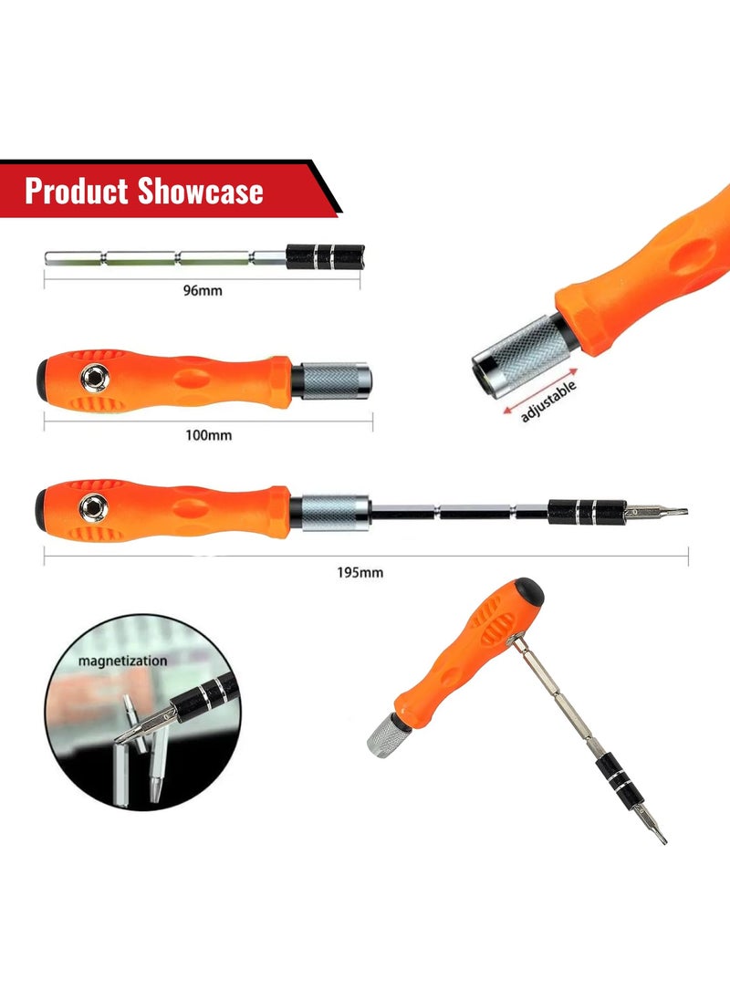 Orayan 32In1 Mini Precision Screwdriver Bits Set with Magnetic Flexible Extension Rod Screwdriver Set For Mobile Laptop CameraMultipurpose Application 1 Piece Random Color  - Image 3