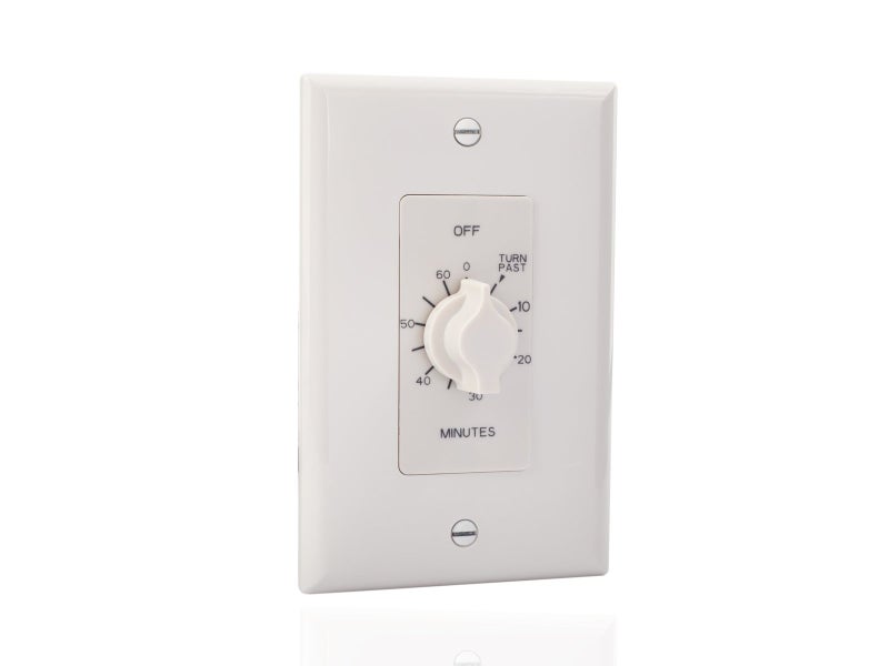 NSI TORK A560MW Spring-Wound In-Wall Twist Timer with 60-Minute Length and White Faceplate, for Automatic Shutoff of Fans or Lights - Image 3