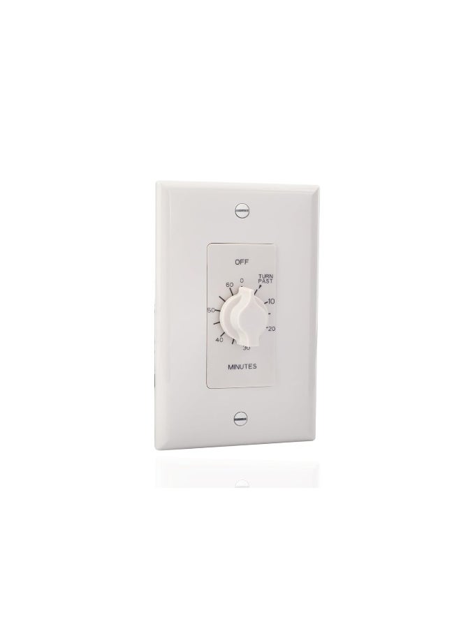 NSI NSi Industries TORK A560MW In-Wall Spring Wound 60-Minute Mechanical Interval Timer Switch - for Indoor/Outdoor Lighting and Fans - Automatic Off - White  - Image 5