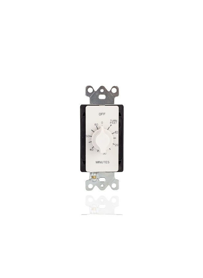 NSI NSi Industries TORK A560MW In-Wall Spring Wound 60-Minute Mechanical Interval Timer Switch - for Indoor/Outdoor Lighting and Fans - Automatic Off - White  - Image 2