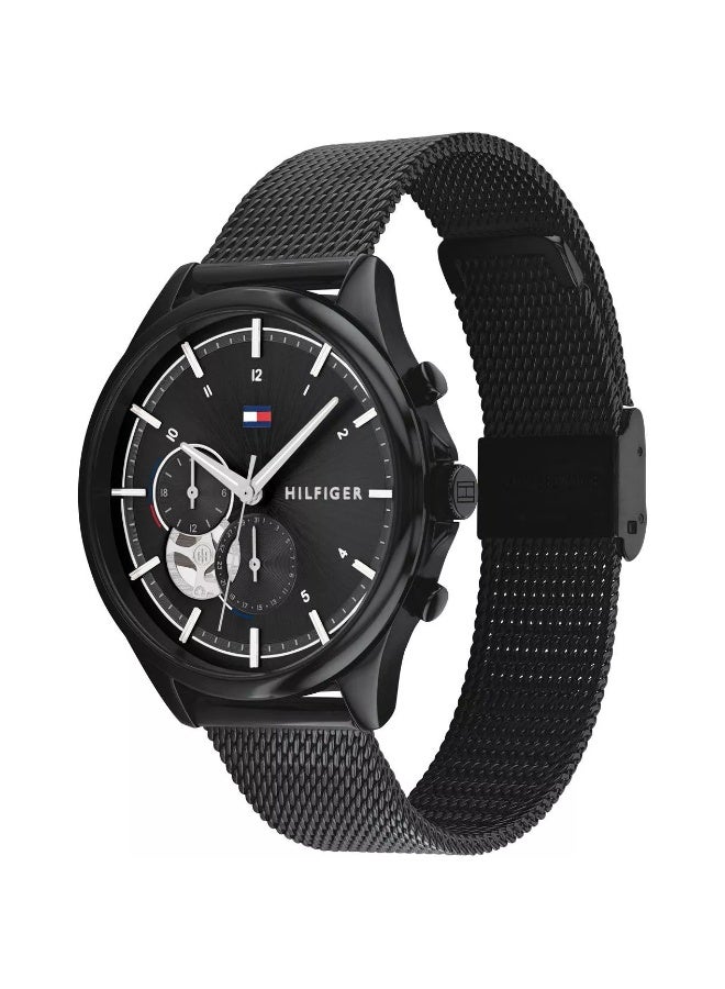 Tommy Hilfiger Quinn Women's Black Dial Stainless Steel Mesh Watch 1782485 - Image 2