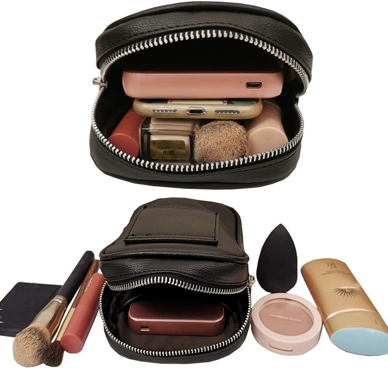 Larswon Plus Size Leg Harness Bag for Women - Synthetic Leather Thigh Pouch Hip Fanny Pack Black - Image 5