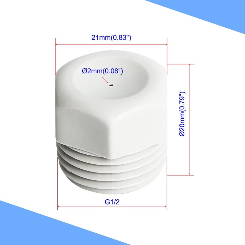 Aopin Garden Lawn Misting Nozzles PP 2mm  0079 Atomizing Mister Sprayer Nozzle Suitable For Outdoor Cooling Garden Irrigation Fountain Crop Nutrient Injection Greenhouse 8 Pcs - Image 2