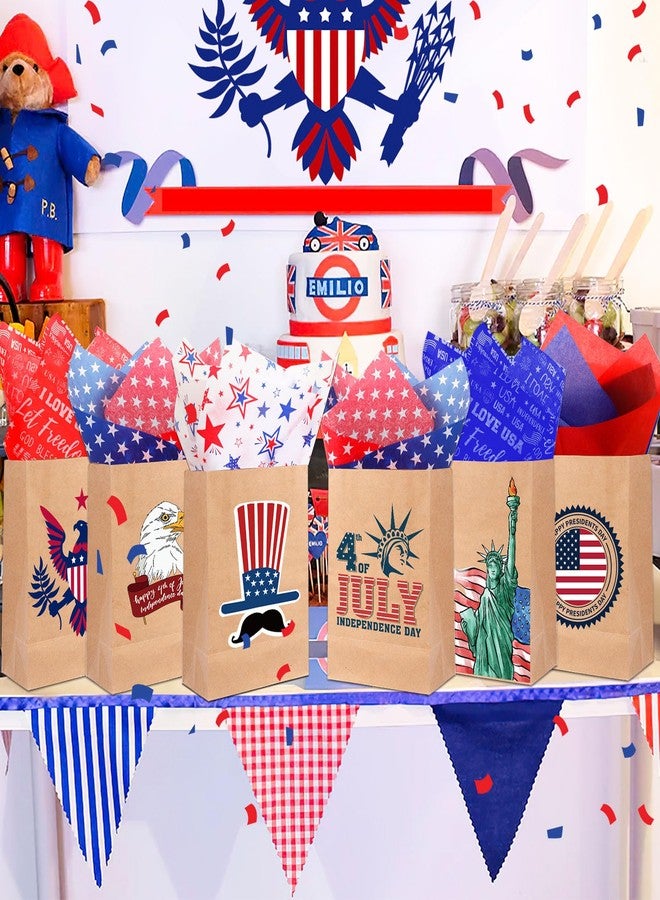 SANNIX 100 Sheets 4th of July Tissue Paper Bulk Red Blue White Stars Patriotic Gift Wrapping Paper for Gift Wrapping Boxes DIY Crafts Independence Day Veterans Party Decoration 19.7 ×13.8 Inch - Image 4