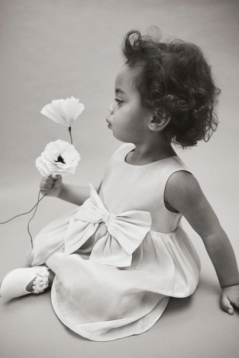 H&M Bow-detail organza dress