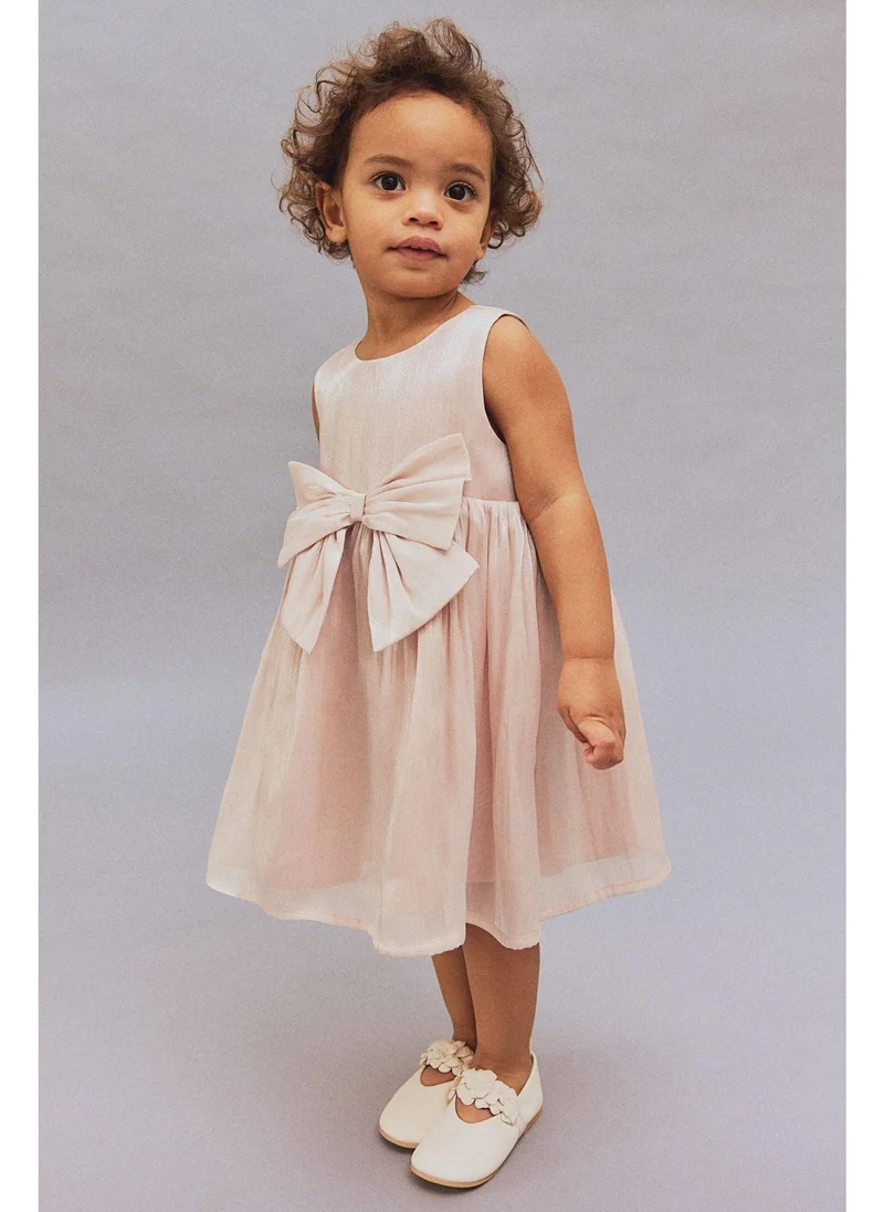 H&M Bow-detail organza dress