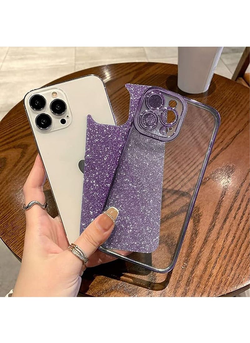 Generic - iPhone 15 Pro Max/iPhone 15 Ultra Case Cover For Women Girls Glitter Luxury Flexible Plating Shockproof Full Camera Lens Protective Protection Accessories Phone Back Cover - Image 1