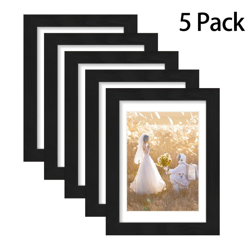 5 Pack A4 Magnetic Self Adhesive Picture Frames Plastic Photo Document Display - Image 1