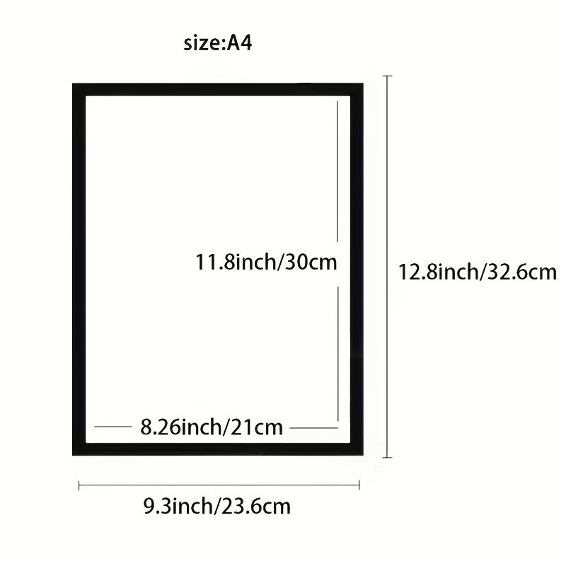 5 Pack A4 Magnetic Self Adhesive Picture Frames Plastic Photo Document Display - Image 2