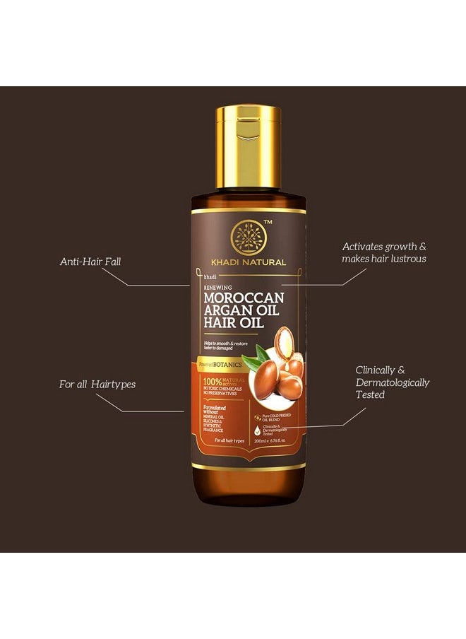 Khadi Natural Moroccan Argan Hair Oil | Hair Oil For Frizzy & Unmanageable Hair | Oil That Helps Hair Regain Its Shine| Suitable For All Hair Types | Powered Botanics|200Ml  - Image 5
