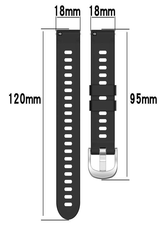 AWADUO Compatible with Garmin Forerunner 265S Replacement Band, 18mm Replacement Silicone Wrist Strap Bracelet Band, Soft And Durable(Black) - Image 5