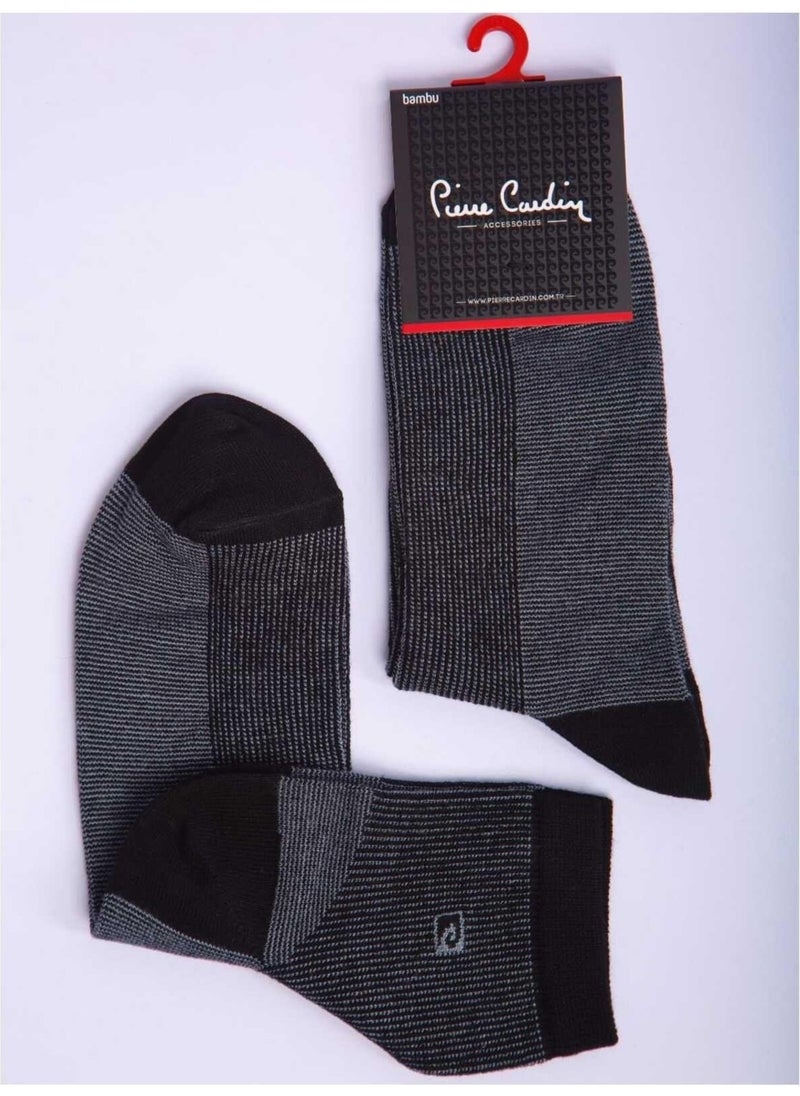 pierre cardin Bamboo 6-Pack Men's Short Half Socks Code 3021-PC Black 