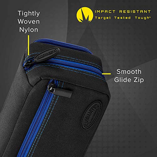 Casemaster by GLD Products Plazma Pro Dart Case/Wallet Black with Sapphire Zipper and Phone Pocket, Sapphire Trim - Image 2