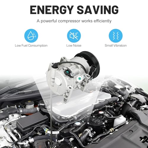 ILONPA ضاغط مكيف هواء جديد مع قابض لهيونداي أكسنت 1.6 لتر 2012-2017، 2012-2017 لكيا ريو 1.6 لتر، فقط تحكم تلقائي في درجة الحرارة (بدون يدوي)، 140589 140589C 140589NC 140589NEW - Image 4