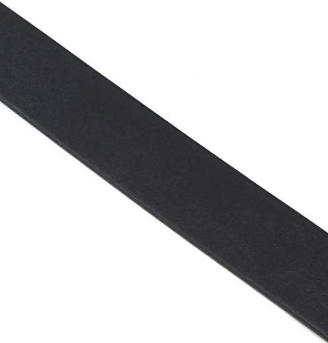 BC Belts Leather Belt Strap with Smooth Grain Finish 1.5" Wide with Snaps (Black-L) - Image 5