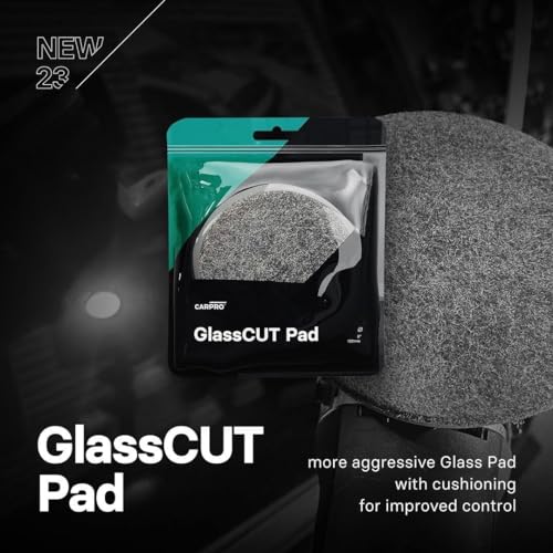 CARPRO GlassCUT Glass Polishing Pad - Polish Glass Scratches Etching, Remove Waterspots, Correct and Clean Damaged Windshield & Window Glass - Aggressive Rayon Heavy Pad - 5" (1 Pack) - Image 2