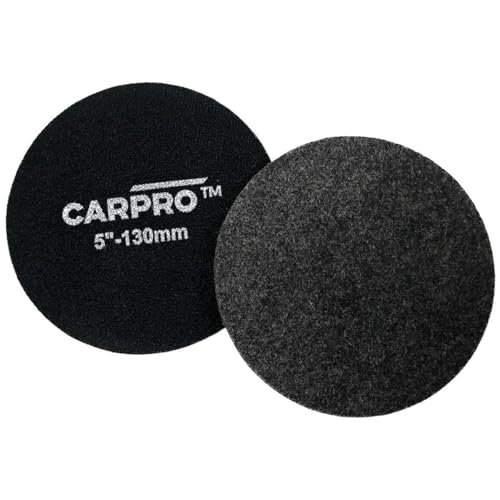 CARPRO GlassCUT Glass Polishing Pad - Polish Glass Scratches Etching, Remove Waterspots, Correct and Clean Damaged Windshield & Window Glass - Aggressive Rayon Heavy Pad - 5" (1 Pack) - Image 1