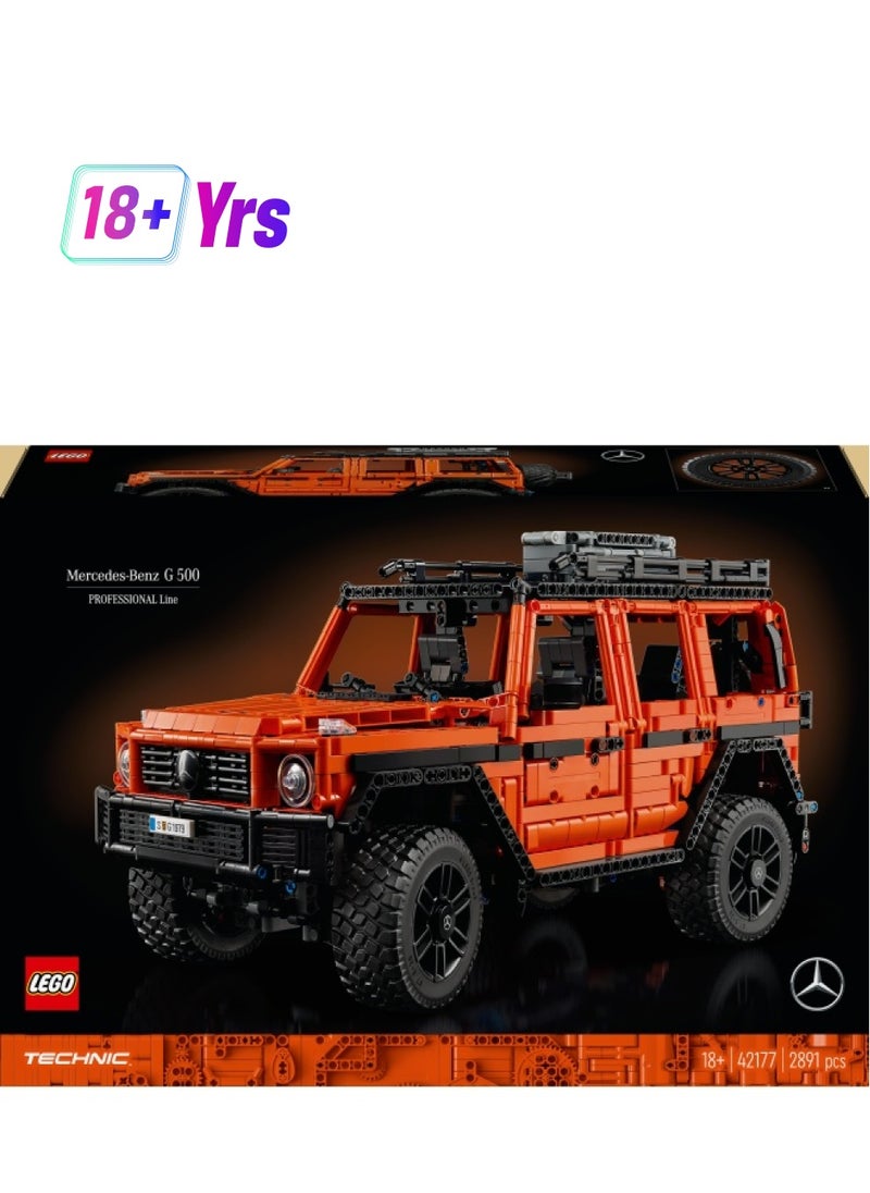 LEGO مجموعة بناء تكنيك مرسيدس-بنز G 500 الخط الاحترافي، طقم سيارة نموذجية للكبار للبناء، مركبة 4X4 قابلة للتحصيل، هدية للرجال، النساء، له أو لها (2,891 قطعة) 42177  - Image 1