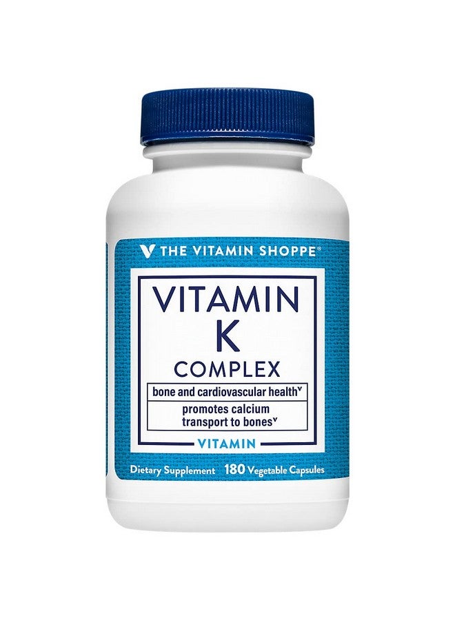 The Vitamin Shoppe Vitamin K Complex - Bone & Cardiovascular Health (180 Vegetable Capsules) - Image 2