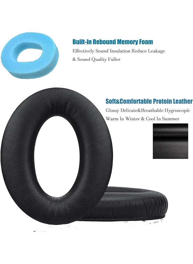 erorex A20 Ear Pads Replacement A10 Ear Cushion Cups Earpads Cover Parts Compatible With Bose A20 A10 Aviation Headset Black Pad - Image 3