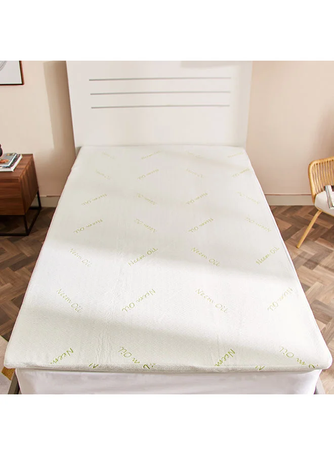 Home Box Neem Oil Infused Single Memory Foam Mattress Topper 200 x 4 x 90cm