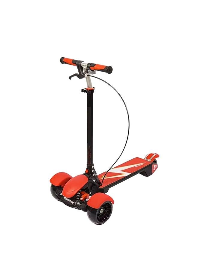 Foldable Scooter with Lightning Wheels - Red - 688