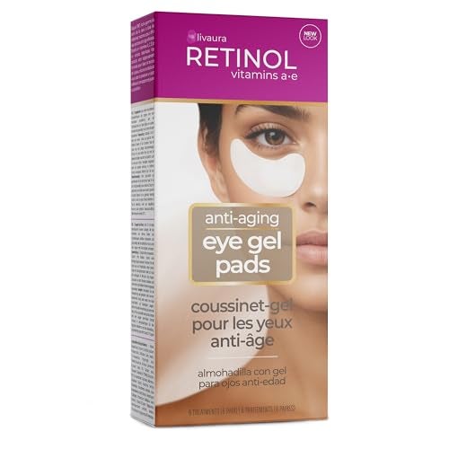 RETINOL LIVAURA Retinol Anti-Aging Eye Gel Pads â€“ Under Eyes Patches for Dark Circles & Puffiness, Hydrating Collagen Eyes Masks, Cooling Under Eye Gel Patches for Bags, Wrinkles & Fine Lines For Undereye - Image 1