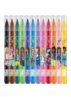Maped 12-Piece Felt Tip Colouring Pens Barbie Design Multicolour  - Image 2