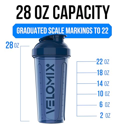 VELOMIX -4 PACK- 28 oz Protein Shaker Bottle for Protein Mixes - 4x Wire Whisk | Leak Proof Shaker Cups for Protein Shakes | Protein Shaker Bottle Pack | Protein Shake Cup (NeoCool Pack) - Image 4